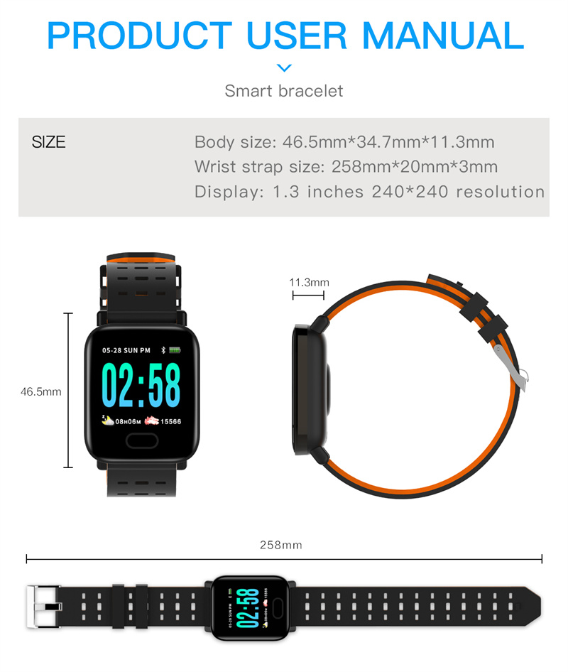 A6 Smart Wrist Watch